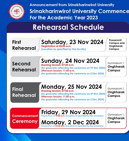 SWU Announces 2024 Commencement Ceremony Rehearsal Schedule